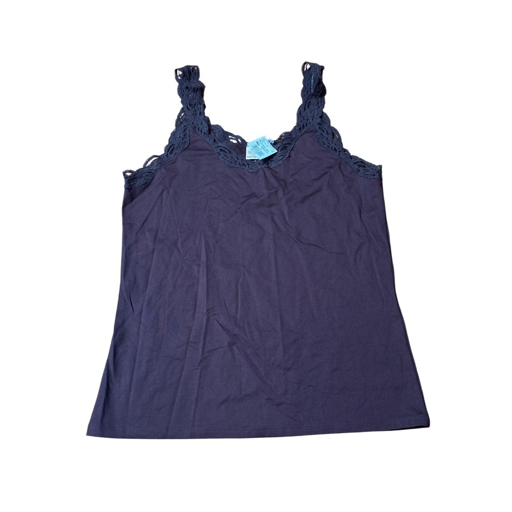 Only Hearts Delicious Tank Women Chocolate Brown Lace Trim NWT SIZE XL